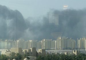 آتش‌سوزی‌های گسترده در بنادر کویت و دبی